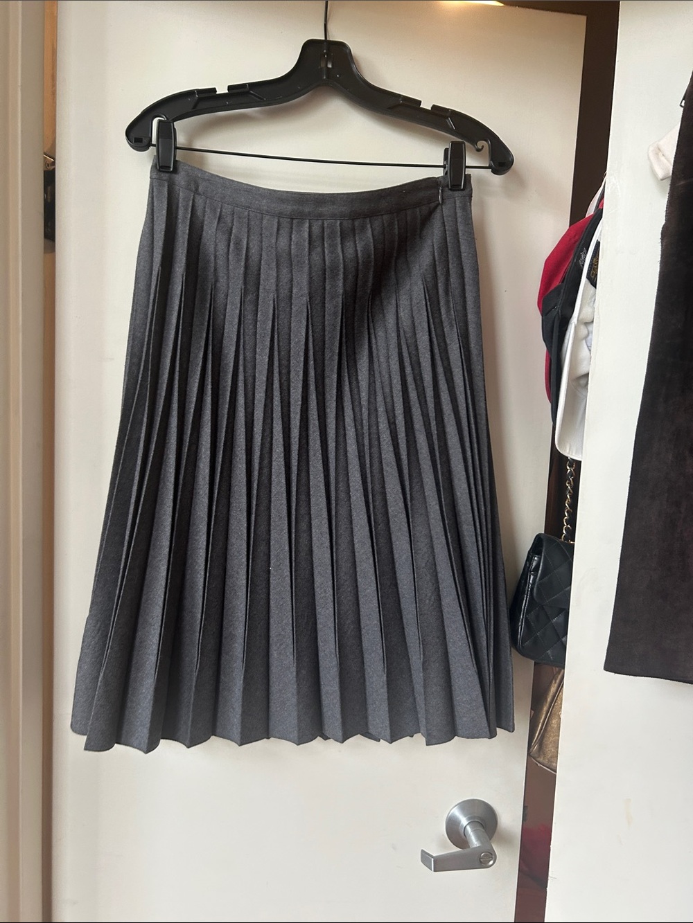 Banana Republic Charcoal Gray Pleated Skirt